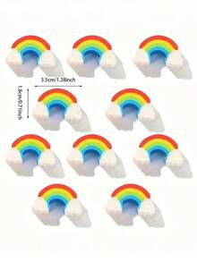 50pcs Rainbow Erasers, Fun Rainbow Erasers, Themed Erasers - Cute Erasers Perfect For Office, Home And Workplace Use. They Are Also Great As Prizes, Birthday Gifts And Perfect For Holiday And Themed Party Decorations. - Multicolor - View 9