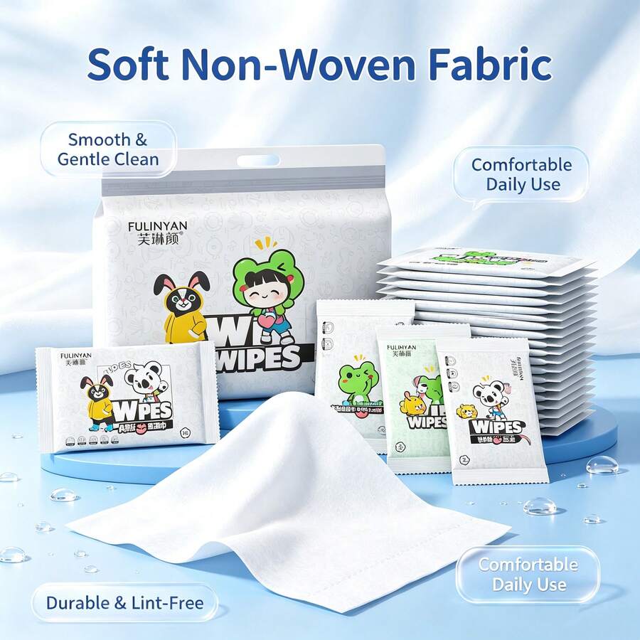 EDI Pure Water Cute Cleaning Wipes, Portable Cleaning Wet Tissues, Suitable For Daily Cleaning, Camping, Travel, Convenient And Portable. - Multicolor - View 1