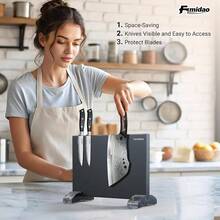 Magnetic Holder Stand, Black Stainless Steel Magnetic Block Without Knives, Powerful Magnet Rack Strip Kitchen Counter - Multicolor - View 6