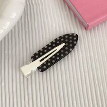 8/4pcs Black & White Polka Dot Seamless Hair Clips, Fashionable Bangs/Messy Bun Hair Clips, Suitable For Dating, Beach Vacation, Outfit Matching, Going Out, Gifting - Multicolor - View 16