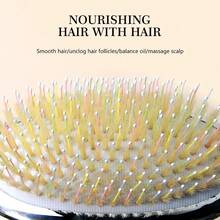 MASTERLEE 2pcs, Electroplated Matte Texture Air Cushion Massage Comb And Hair Cutting Comb 2-Piece Set, Anti-Tangle Detangling Brush, Scalp Massage Air Cushion Comb, Soft Bristle Hair Care Styling Tool Set, Suitable For All Hair Types, Short And Long Hair, Hair Styling Comb Tool - Multicolor - View 5