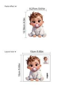 1pc, Multi-Style, Children's Room Cartoon Decorative Wall Sticker, Children's Early Education Educational, Children Reading Together, Reading And Learning, Big Tree Letters, Baby Switch Sticker, PVC Self-Adhesive Removable Wall Sticker, Suitable For Bedroom, Living Room, Study, Classroom, Nursery, Home Wall Decoration, Etc. - Multicolor - View 10
