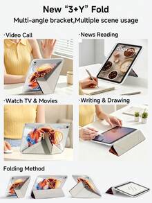 彩色遊戲控制器圖案保護殼，相容 iPad Air 8(M4)2026(11吋)、Air 4/5 10.9吋、7/8/9代 10.2吋，內建筆槽，相容 Tab S6 10.4吋、Kindle 11代(2022/2024)、Kindle Clara 2E、Clara Colour、Clara BW(6吋)及Libra Colour(7吋)，可愛少女時尚設計，適合生日與節日 - 彩色 - 查看 7
