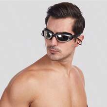 7pcs/Set, Anti-Fog Waterproof Swimming Goggles And Swim Cap Set With Earplugs, Suitable For Adults And Teenagers, Beach, Outdoor Sports - Black - View 6