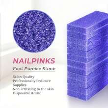 400PCS Bulk Nail Salon Disposable Pumice Stone Pads – Medium Coarse Callus Remover, 2.95*1.58*0.47in, Professional Spa & Salon Packaging - Purple - View 7