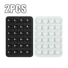 2 piezas Ventosas de silicona para teléfono - Con 24 almohadillas adhesivas, fáciles de quitar y limpiar, agarre mejorado, aptas para múltiples superficies de instalación, accesorio de viaje - Multicolor - Ver 3