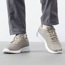 Skechers LITE-WEIGHT Lightweight Lace-Up Running Shoes Breathable Flyknit Mesh Athletic Casual Shoes - Grey - View 4