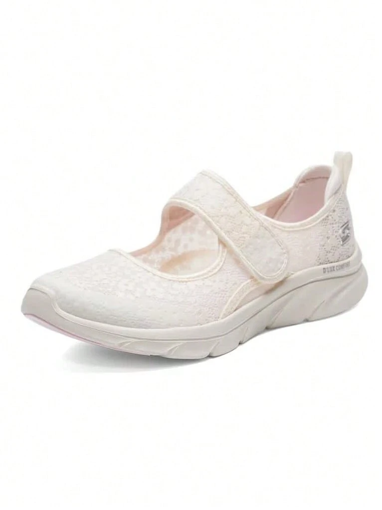 Skechers D'LUX Comfort Mary Jane Casual Shoes Velcro Commuter Walking Shoes - White - View 1