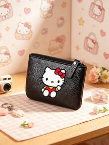 SANRIO 1pc Hello Kitty Mini Wallet, Cute PU Coin Purse, Fashion PU Leather Small Zipper Wallet & Card Holder, Suitable For Keys/ID Card, Easy To Clean Daily Carry Wallet - Multicolor - View 9