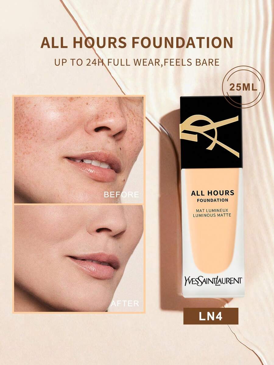 Yves Saint Laurent All Hours Full Coverage Foundation SPF 20 #LC1 #LC2 #LN1 - 25ml (Random Version Shipped) - LN4 - 查看 1