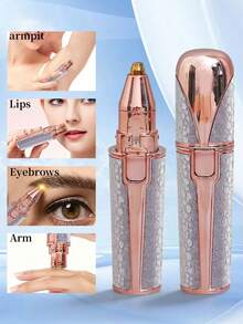 2-In-1 USB Rechargeable Eyebrow Trimmer & Facial Hair Remover – Smart, Portable, Travel-Size Beauty Tool | Perfect Gift Choice - View 2