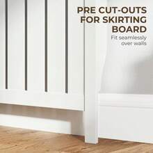 93 X 119cm Rustic-Look Radiator Cover - White - 1 - View 7