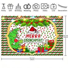 The Grinch Authorize Merry Christmas Children's Party Award Scene Birthday Party Background Banner. Christmas Themed Wall Decoration. Photo Background Garden Decor Outdoor. Ideal Choice For Celebration Events, Room Decoration, And Display Props - Multicolor - View 15