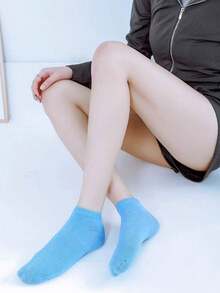 1/3/5/10/15/20/30 Pairs Women's Colorful Short Socks, Solid Color Low-Cut Socks, Casual Sports Socks, Soft Breathable Short Socks, Suitable For Daily Wear - Multicolor - View 5