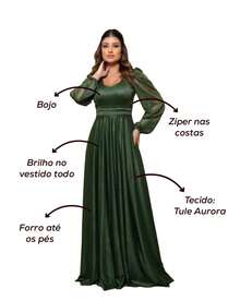 Long Dress Puff Sleeve Graduation Party Wedding Bridesmaid Guest - Lilac Purple - View 4