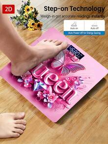 1pc LED Display Electronic Scale, Queen Butterfly Bathroom Scale, Decorative Weighing Platform - Suitable For Long-Term Use, Meets Home Weighing Needs, Max Capacity 400lbs/180kg, Temperature Detection, Uses AAA Batteries (Not Included) - Multicolor - View 10