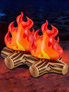 An Inflatable Flame Perfect For Decorating Camping Parties, Suitable For Both Indoor And Outdoor Use, A Simulation Campfire Perfect For Setting, And An Excellent Holiday Gift,Camping,Camping Decor - Multicolor - View 14