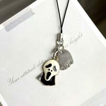 1/2pcs Gothic Halloween Phone Chain Pendant, Can Be Used As Keychain Or Earphone Charm - Multicolor - View 6