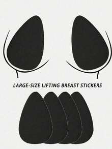 4pcs Adhesive Push-Up Bra, Disposable Strapless Tank Top Bra With Invisible Adhesive, Designed For Comfortable Support, Suitable For Women, Push-Up Bra, Tank Top Style Bra, Disposable Bra - Multicolor - View 1