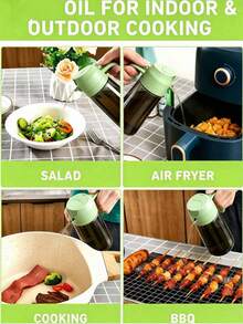 470ml 2 In 1 Food Glass Oil Sprayer,Leakproof Fine Mist Olive Oil Dispenser,Refillable Spray Bottle For Air Fryer BBQ Baking Salad Kitchen Cooking,With Free Stickers,Oil Dispenser For Kitchen,Kitchen Gadgets,Kitchen Essentials,Cocina - View 6