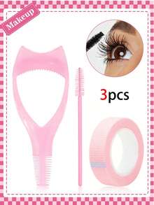 1pc 3-In-1 Mascara Brush Head, Eyelash Applicator, Suitable For Beginners To Apply Mascara And Eyeliner, Create Natural Non-Clumping Lashes, With Eyelash Separator And Eyelash Tweezers Mascara Edge Brush, Girls Makeup Accessory - Multicolor - View 11