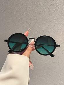1 Pc Oversized Round Fashion Glasses For Women 2026 New In Full Rim Casual Decorative Glasses Stylish Design Ladies' Fashion Accessories - 3800 - View 4