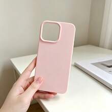 1件粉色磨砂純色防震防撞手機殼，個性化保護殼，適用於 iPhone 16 Pro Max/17/16/15/14/13/12/11/Air - 彩色 - 查看 4