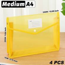 A4/B5/FC Back-To-School Must-Have | Transparent Snap-Button Expanding File Bag,Multi-Color Durable PP Accordion Pocket,Lightweight Waterproof Organizer For Students&Office,Cute Stationery Storage For Campus,Daily Commute, Study Group,Travel - Landscape - View 48