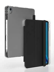 3-折平板保護殼 A16 相容 iPad 11代 平板保護殼 磨砂背蓋附筆槽 智能休眠/喚醒 全方位防摔 相容 iPad 9代、Air 11、10代 平板保護殼 相容 Tab M11 相容 Redmi Pad 2 11"/Pad SE 11-Inch 平板保護殼 MatePad SE 11" 保護殼 - 黑色 - 查看 2