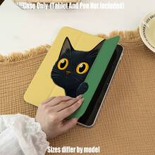 Cat Pattern Tablet Protective Case, Tri-Fold High Transparency Acrylic With Pen Slot Protective Case. Tablet Protective Case Features: Tri-Fold Stand Design, Smart Sleep/Wake, Full Coverage Protection, Skin-Friendly Frame Material, Airbag Anti-Drop Frame, Multi-Angle Stand, Built-In Pen Slot, Precise Cutouts, Lightweight And Portable. - Multicolor - View 5