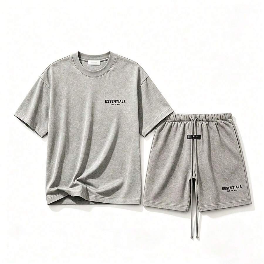 Essentials エッセンシャルズ SS22 コーラル スタイル ストレッチデザインで現代的なファッションと快適さを実現 - メンズウェア トロピカルショーツ - ダークオーツセット - チェックする 1