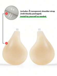 1Pc Hot Selling Silicone Invisible Bra With Straps, Anti-Slip Push-Up Pasties For Wedding - Spoon Version - View 7