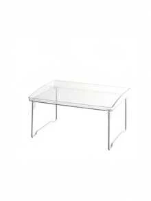 1-2pcs Multi Functional Transparent Folding Storage Rack, Suitable For Kitchen Countertops, Cup Holders, Seasoning Racks, And Bathroom Storage, Practical Storage Rack For Office Desks And Bathrooms - Multicolor - View 6