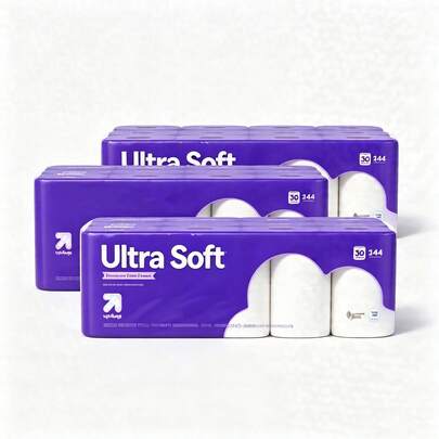 Bulk Premium Ultra Soft Toilet Paper Up&Up™, Total 30 Rolls, Everyday Household Supply