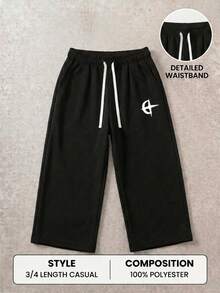These Men's 3/4 Length Casual Sports Capri Pants Are Loose They Are A Perfect Choice And Also A Great Gift For Couples. Black Summer - Black - View 4