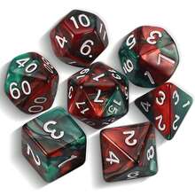 Set Dadu D&D Poliedral dengan Tas Dadu untuk Dungeon and Dragons D&D RPG (Permainan Peran) - Warna Campuran - View 11