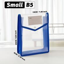 A4/B5 Transparent Snap-Button Expandable File Bag,Durable Multi-Color PP Folding Pockets,Lightweight Waterproof Storage For Students & Office,Cute Campus Stationery Organizer,Daily Commute,Study Group,Travel Essential - Vertical - View 26
