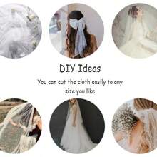 1pc-Pearl Beaded Tulle Fabric, Sparkle Sheer Mesh Net For Wedding Veil, Ramadan Eid Mubarak Party Decor, Bouquet Wrapping, Photo Background Diy Craft Material - White Pearl Tulle - View 6