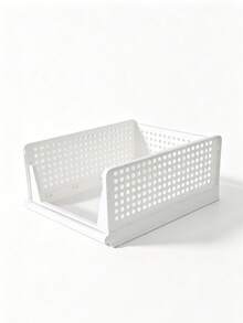 1/2 Layer Stackable Baby Room Storage Box, Front Opening Design, Baby Wardrobe Organizer, Suitable For Clothes, Diapers, Blankets, Towels And Baby Room Essentials - Storage - View 8