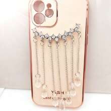 Tassel Phone Case Pendant DIY Tassel Charm Phone Case Pendant Decoration Accessories Beauty Rhinestone White Fashion Crystal - White Tassels - View 4