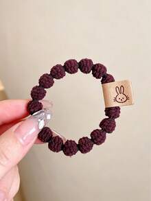 Solid Color Casual Versatile Daily Hair Scrunchie - Multicolor - View 2