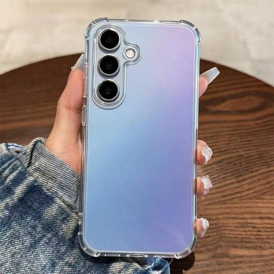 透明手机壳,兼容三星 Galaxy A57 A37 A17 A07 A56 A36 A26 A16 A55 A25 A35 A15 A05 S25 FE S26 Ultra S24 S23 S22 S21 Plus,带防震保护角,超薄透明保护套 - 無色 - 查看 1