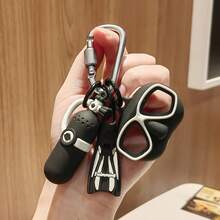Cute Mini Diving Gear Silicone Keychain Set With Carabiner, Scuba Mask Fins Tank Charm Key Ring, Summer Bag Pendant Gift For Women - Multicolor - View 7
