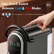 CAFELFFE 4-In-1 Capsule Coffee Machine | One-Touch Brewing | 20 BAR | Hot & Cold Brewing | Compatible With D*|N*|K* Capsules | ESE | Ground Coffee | Visible LCD Panel | 7-Level Water Adjustment | 600ml Removable Water Tank | - UK Plug(220-240V) - View 5