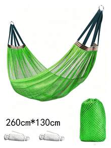 戶外吊床 冰絲網布鞦韆 彎曲桿防翻倒 露營旅行戶外裝備 - 冰絲網吊床 - 查看 14