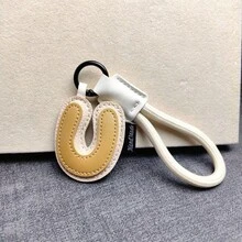 1pc PU Leather 3D 26 Letters Keychain Pendant Ornament, Women's Fashion Bag Backpack Charm With Round Ring Buckle - Suitable For Valentine's Day Gift Or Decoration - Multicolor - View 20