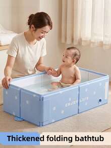 1pc Foldable Children's Bathtub, Infant Bathing Tub, Newborn Baby Bathtub, All-In-One Kids Bathing Basin - Multicolor - View 5