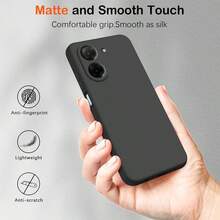 1 buah: Casing Ponsel Hitam Model Terbaru untuk Ponsel X Iao Mi, Cocok untuk Redmi 15a dan A7 Pro, Casing Ponsel Hitam, Casing Ponsel Anti Jatuh, Casing Ponsel Warna Solid, Casing Ponsel Sederhana, Pelindung Belakang Anti Guncangan dan Anti Jatuh, Casing Ponsel Tipis dan Lembut dengan Potongan Presisi, Pelindung Anti Guncangan yang Pas - Hitam - View 2