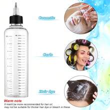 1pc 7.78oz Clear Plastic Dispensing Bottle With Scale Line And Screw Cap, Refillable Round Dispensing Bottle, Suitable For Liquid Ink, Paint, Art Crafts, Perfume Refillable Bottle, Travel Bottles - Multicolor - View 4