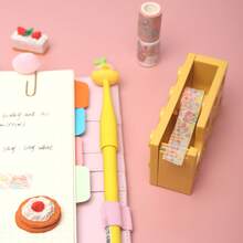 1/4pcs-Building Block Shaped Tape Dispenser, Creative Tape Holder, Transparent Tape Cutter, Office Supplies. Creative Tape Holder Tape Cutter, Office & Student Tape Box, Gift Stationery. Wrapping Paper Cutter, Tools & Home Decor. Convenient & Practical, Sturdy & Durable. - Multicolor - View 5